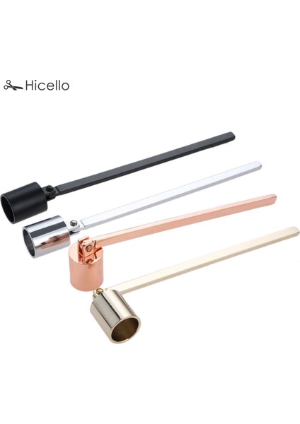 Altın Tarzı Paslanmaz Çelik Mum Snuffer Alev Fitili Aracı Yağ Lambası Kepçe Söndürme Giyotin Kesici 19CM Rose Gold Siyah Gümüşü Söndürdü (Yurt Dışından) fiyatları