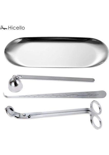 Gümüş Tarzı Et Mum Snuffer Düzeltici Kanca Tepsi Kepçe Mum Veya Aksesuar Paslanmaz Çelik Söndürücü Alev Ev Dekorasyonu (Yurt Dışından)