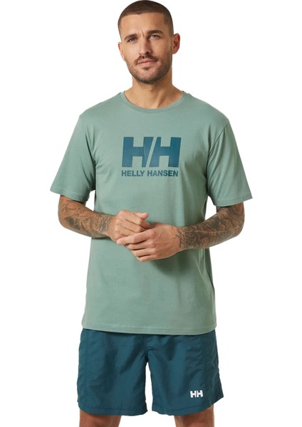 Helly Hansen Logo Erkek Yeşil T-Shirt 33979-489