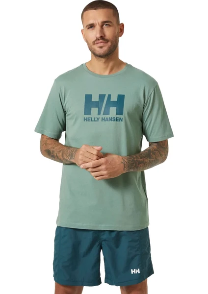 Helly Hansen Logo Erkek Yeşil T-Shirt 33979-489