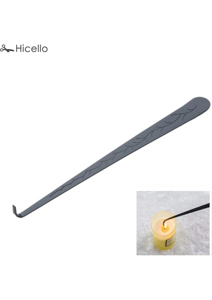 Siyah Stil Mum Snuffer Düzeltici Kanca Paslanmaz Çelik Oyma Mum Fitili Kesici Söndürücü Kancaları Söndür 20CM Altın Gümüş Siyah Bronz (Yurt Dışından) indirimleri