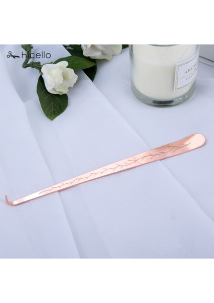 Zhuning Shop 1 Gül Altın Tarzı Mum Snuffer Düzeltici Kanca Paslanmaz Çelik Oyma Mum Fitili Kesici Söndürücü Kancaları Söndür 20CM Altın Gümüş Siyah Bronz (Yurt Dışından)