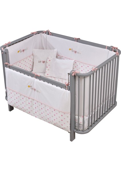 Meltem Smart Bambino Büyüyen Beşik 80X130 cm Karyola 80X180 cm (Gri-Pembe) fiyatları