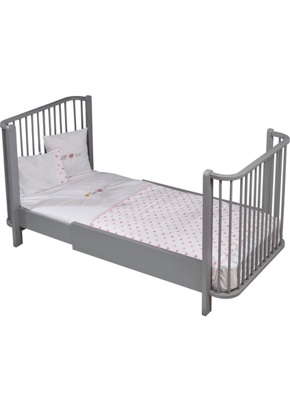 Meltem Smart Bambino Büyüyen Beşik 80X130 cm Karyola 80X180 cm (Gri-Pembe) indirimleri