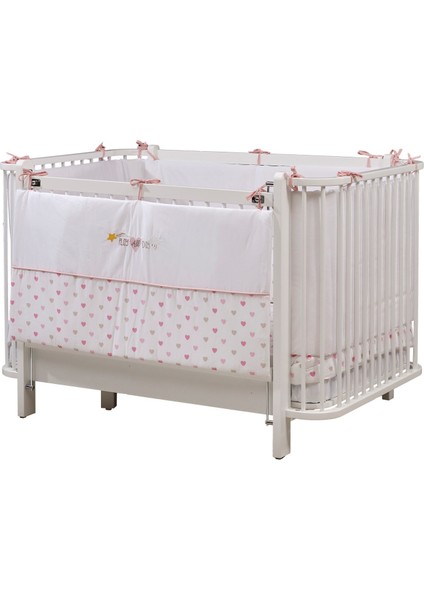 Meltem Smart Bambino Büyüyen Beşik 80X130 cm Karyola 80X180 cm (Beyaz-Pembe) modelleri