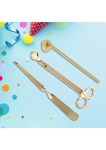 Altın Tarzı 3'lü Paket Mum Aksesuar Seti Aletleri Fitil Düzeltici, Fitil Snuffer Fitil Kepçe Paslanmaz Çelik Düğün Için Mum Bakım Aletleri (Yurt Dışından) modelleri