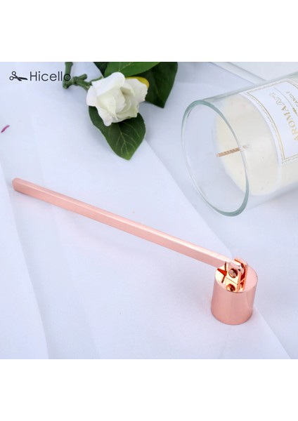 Gümüş Tarzı Paslanmaz Çelik Mum Snuffer Alev Fitili Aracı Yağ Lambası Kepçe Söndürme Giyotin Kesici 19CM Rose Gold Siyah Gümüşü Söndürdü (Yurt Dışından)