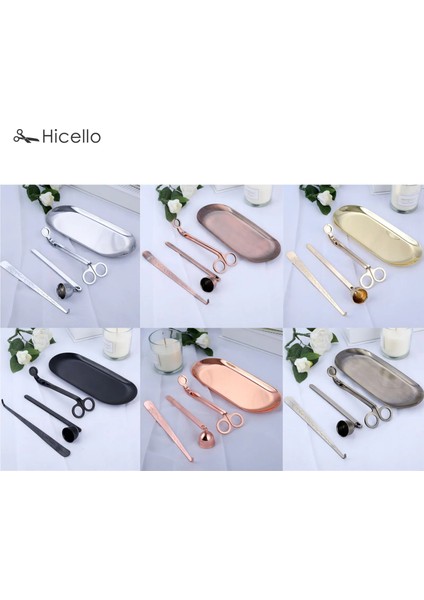 Altın Tarzı 4pcskit Mum Snuffer Düzeltici Kanca Tepsi Kepçe Mum Veya Aksesuar Paslanmaz Çelik Söndürücü Alev Ev Dekor Seti (Yurt Dışından) fiyatları