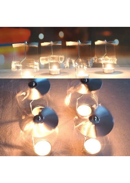 Gümüş 04 Stili Noel Noel Baba Kardan Adam Geyik Döner G Carousel Döner Tealight Mumluk Standı Tea Light Ev Dekorasyonu (Yurt Dışından)