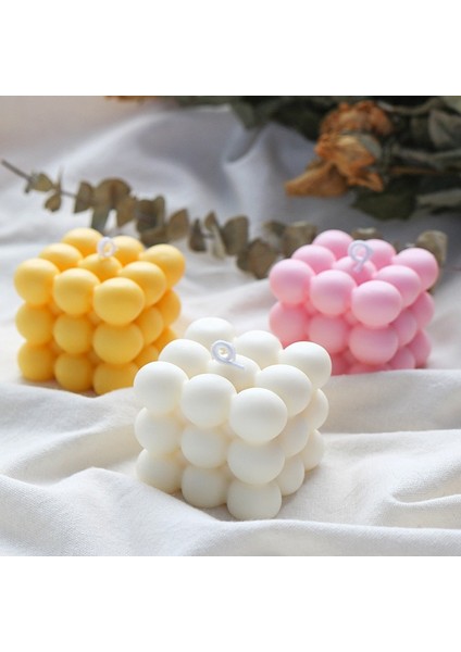 Büyük Stil Kare Küp Mum Kalıp Soya Balmumu Uçucu Yağ Aromaterapi Mum Dıy Bulut Şekli Mum Malzeme Balmumu 3D Silikon Kalıp (Yurt Dışından)