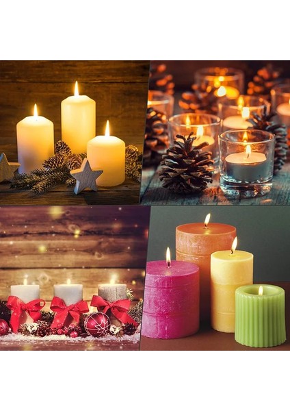 100 Adet 4cm Tarzı Andle Mum Fitilleri Yapımı 2.cm Alevsiz Fitiller Mum Yapımı Doğum Günü Noel Mumları Parti Malzemeleri (Yurt Dışından)