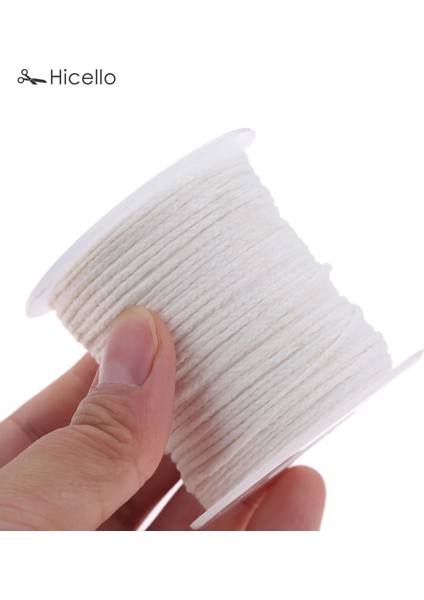 1 Rulo Mum Fitili Makara Çekirdeği Mumsuz Pamuk Fitilleri Kare Örgü Tasarım Ft * 2mm Mumlar Dıy Zanaat Beyaz 45G Hicello Yapma (Yurt Dışından)