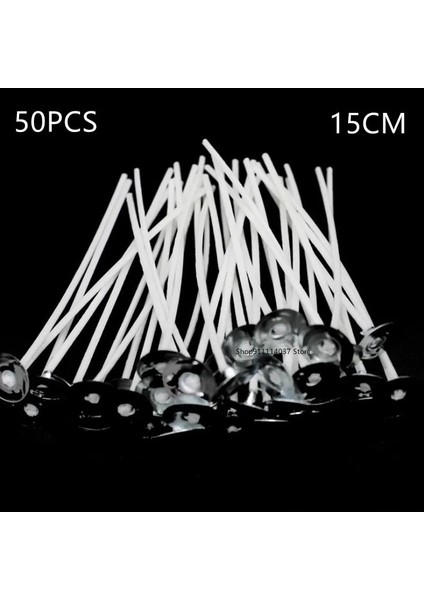 15CM-50PCS Tarzı Otton Mum Fitilleri Düşük Dumanlı Doğal Balmumu Pamuk Çekirdek Soya Balmumu Için Dıy Mum Yapımı Parti Malzemeleri Için Önceden Mumlu Fitiller (Yurt Dışından)