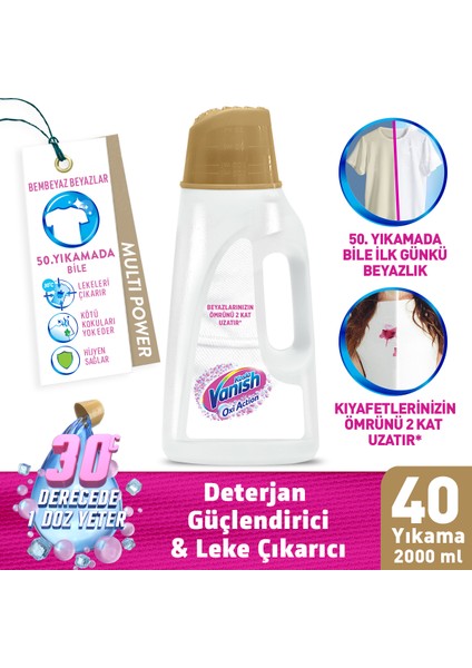 Kosla Multipower Beyazlar için Leke Çıkarıcı ve Deterjan Güçlendirici Sıvı 2000 ml