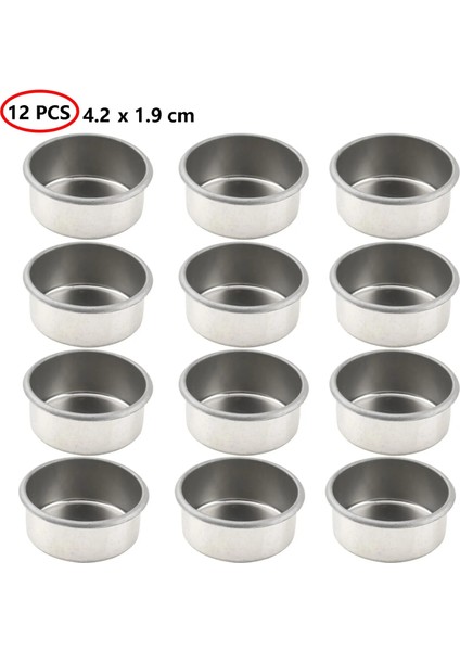 4.2x1.9cm Stili Mini Mum Kavanozları Yuvarlak Metal Mum Bardakları Çay Işık Tenekeleri Dıy Tealight Sahipleri Ev Dekorasyonu Dıy El Yapımı Mum Kapları (Yurt Dışından)
