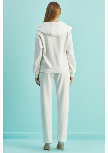 Düz Paça Ekru Örme Pantolon fiyatları