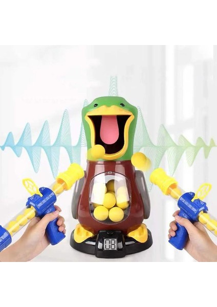 Hava Pompası Hedef Atış Oyunu Atış Oyunları Oyuncak Tabanca Ördek Hava ile Çalışan Tabanca Yumuşak Kurşun Topu Elektronik Puanlama Oyunu Oyuncaklar Çocuklar Için