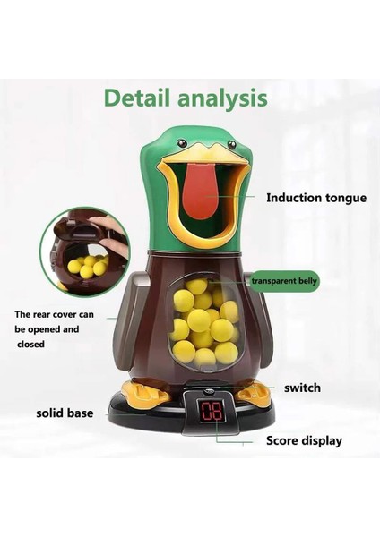 Hava Pompası Hedef Atış Oyunu Atış Oyunları Oyuncak Tabanca Ördek Hava ile Çalışan Tabanca Yumuşak Kurşun Topu Elektronik Puanlama Oyunu Oyuncaklar Çocuklar Için fırsatları