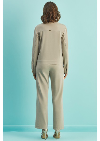 Geniş Paça Bej Örme Pantolon fiyatları