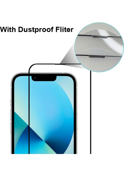 D+ Apple iPhone 14/13/13 Pro Toz Filtreli Ekran Koruyucu