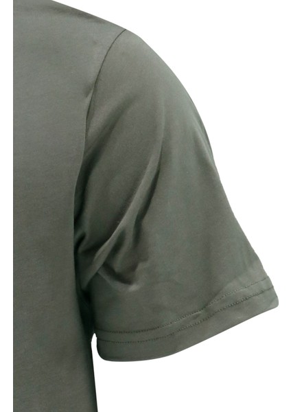 Erkek Bisiklet Yaka Standart Fit Haki T-Shirt modelleri