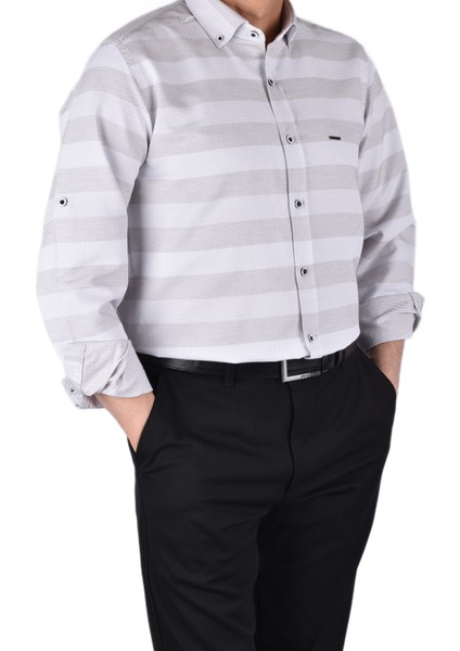 Twn-16 Slimfit Desenli Gömlek /bej/s fırsatları