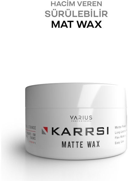 Karrsı Saç Şekillendirici Mat Wax 100 ml