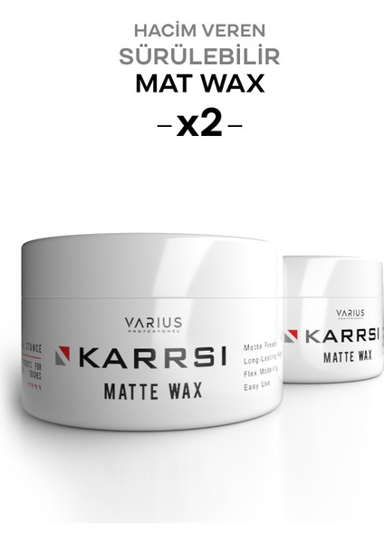 Karssı Saç Şekillendirici Mat Wax 100 ml x 2 Adet