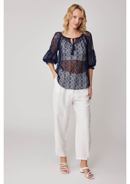 Yarım Kol Transparan Bluz fiyatları