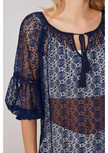 Yarım Kol Transparan Bluz fırsatları