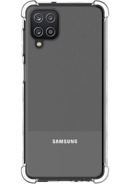Samsung Galaxy A12 Kılıf Antishock Ultra Koruma Sert Kapak Renksiz