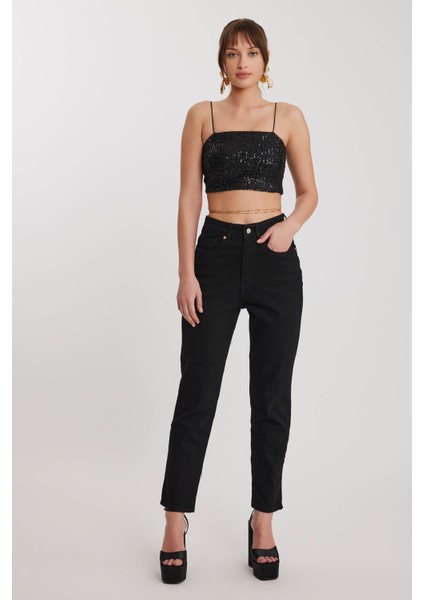 Ip Askılı Pullu Crop Bluz fiyatları