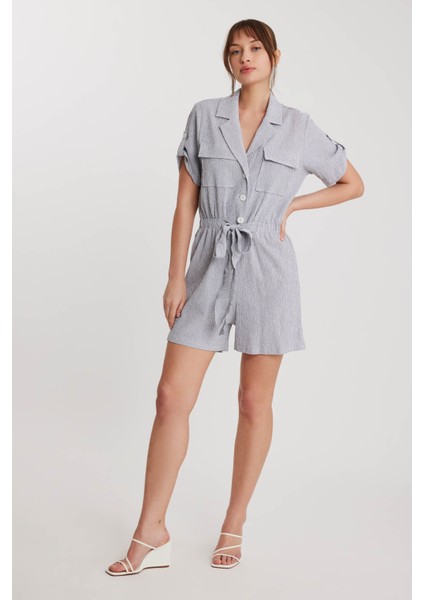 Kapak Cepli Kısa Kol Safari Tulum modelleri