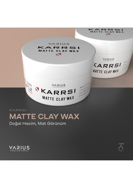 Karrsı Saç Şekillendirici Matte Clay Wax 100 ml x 2 Adet