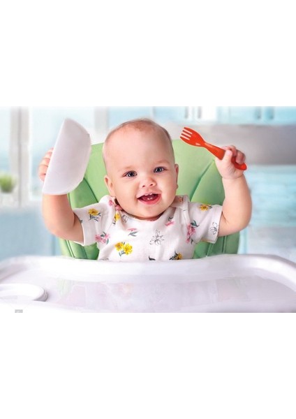 Babyjem Dökülmeyen Tabak & Mama Kaşık Çatal Takımı Turuncu ART-350/495 indirimleri