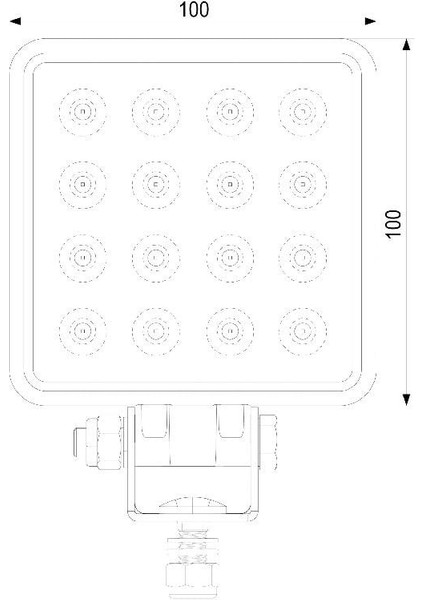 SANEL12V/24V 16 Ledli Çalışma Lambası 1500 Lumen 9W SWL100-1500