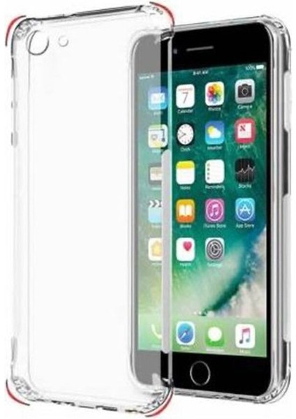 Apple iPhone Se 2022 Kılıf Antishock Kamera Korumalı Silikon Renksiz