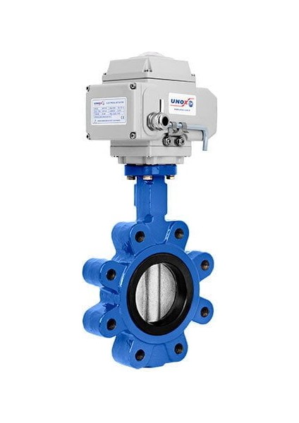 DN40-11/2" Lug Tip 24 V DC Elektrikli Aktüatörlü Kelebek Vana Paslanmaz AISI304 Klape