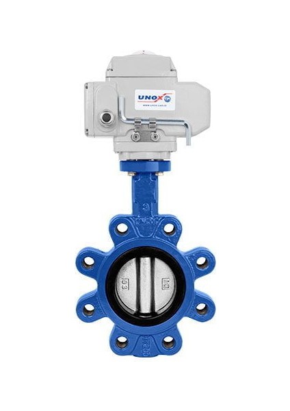DN40-11/2" Lug Tip 24 V DC Elektrikli Aktüatörlü Kelebek Vana Paslanmaz AISI304 Klape
