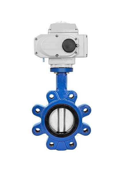 DN40-11/2" Lug Tip 24 V DC Elektrikli Aktüatörlü Kelebek Vana Paslanmaz AISI304 Klape