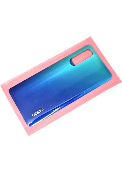 Oppo Reno 3 Pro Arka Pil Batarya Kapağı Cam Mavi