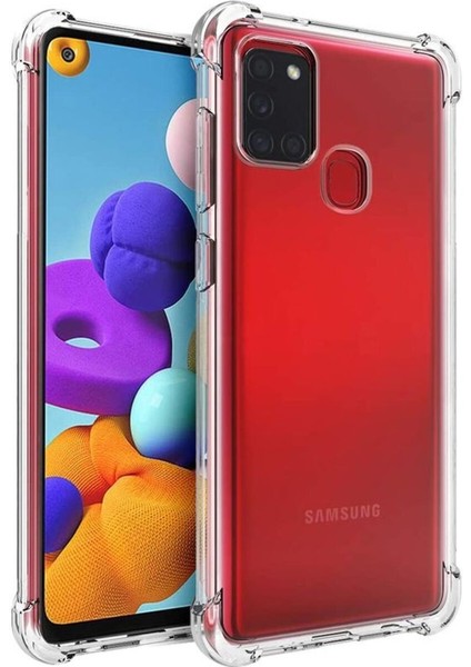 Samsung Galaxy A21S Kılıf Antishock Ultra Koruma Sert Kapak Şeffaf