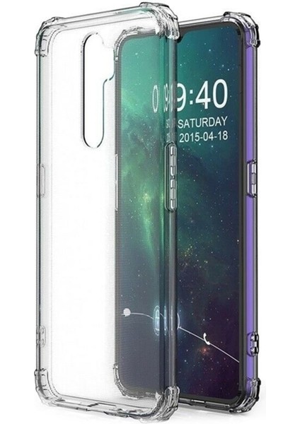 Oppo A5 2020 Kılıf Antishock Ultra Koruma Sert Kapak Şeffaf