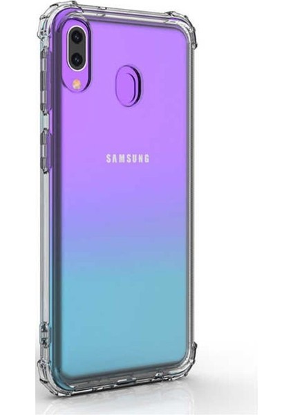 Samsung Galaxy M10S Kılıf Antishock Ultra Koruma Sert Kapak Şeffaf