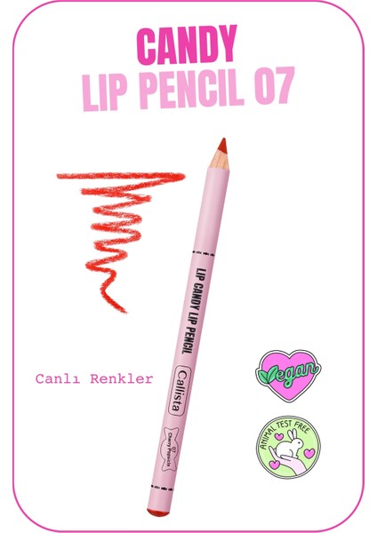 Lip Candy Dudak Kalemi 07 Cherry Popsicle - Kırmızı