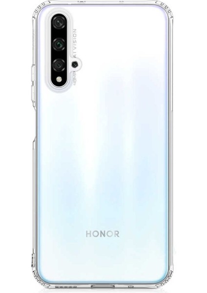 Huawei Honor 20 Kılıf Antishock Ultra Koruma Sert Silikon Renksiz