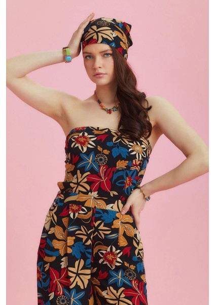 Geniş Paça Straplez Tulum modelleri