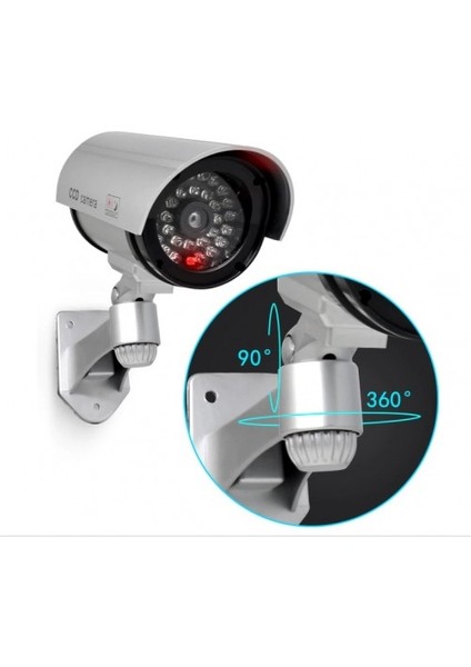 Gece Görüşlü Görünümlü Caydırıcı Kamera Güvenlik Kamerası LED Işık Ccd Kamera 1 Adet