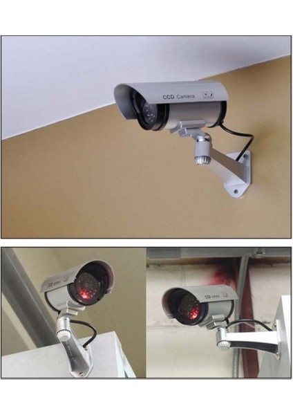 Gece Görüşlü Görünümlü Caydırıcı Kamera Güvenlik Kamerası LED Işık Ccd Kamera 1 Adet