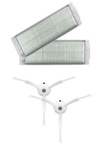 Xiaomi Mop 2 Pro MJST1SHW Uyumlu Hepa ve Yan Fırça Seti - 4 Parça